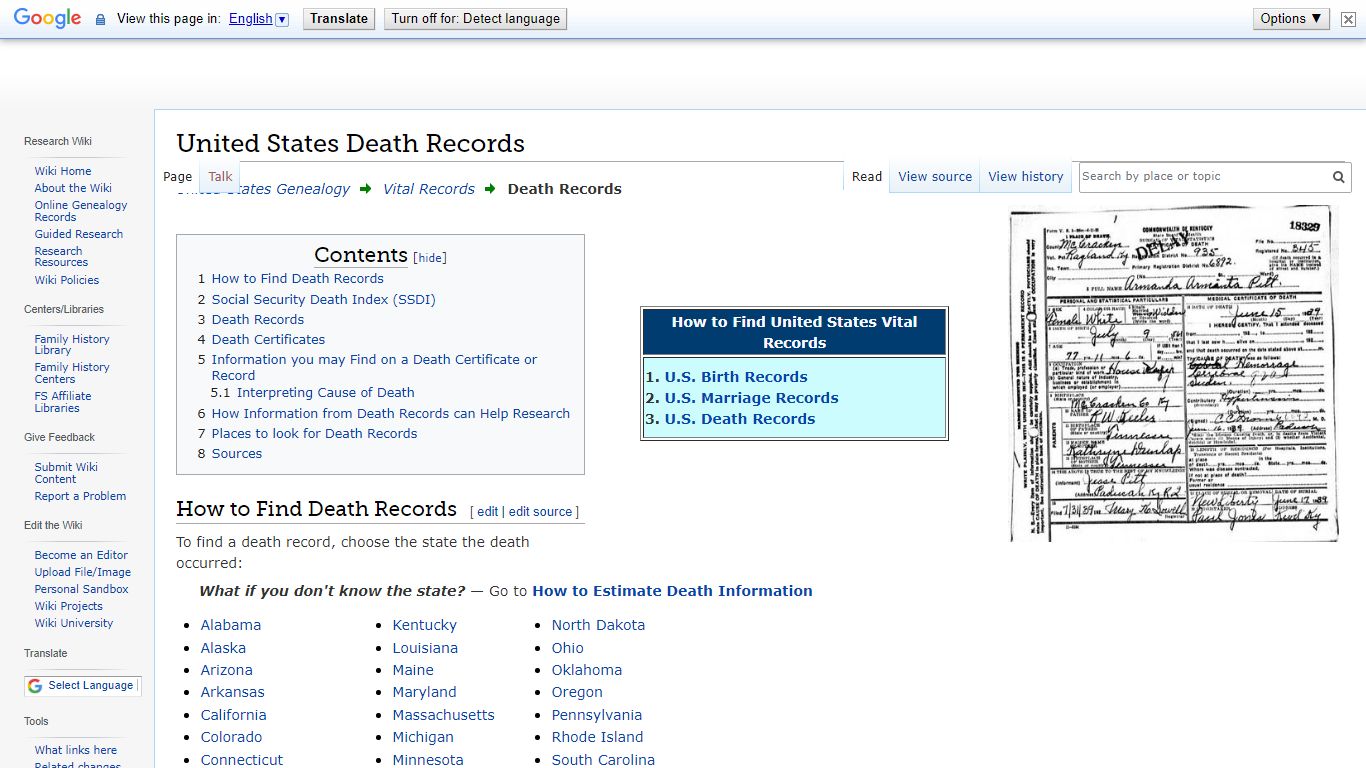 United States Death Records • FamilySearch
