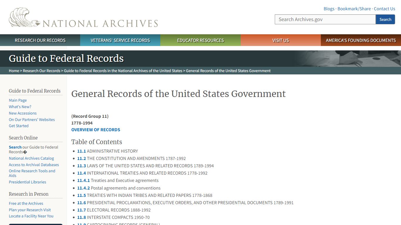 General Records of the United States Government